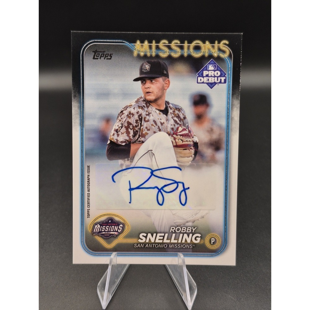2024 Topps Pro Debut Robby Snelling #PD-8 Pro Debut Autographs RC Miami Marlins
